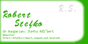 robert stefko business card